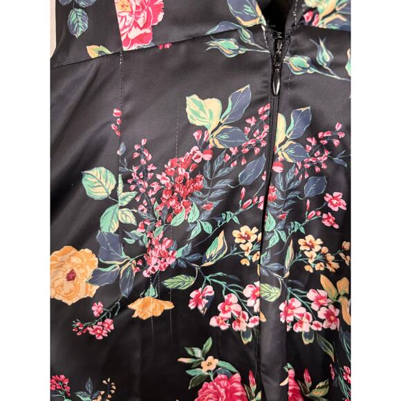 Lovers and Friends Arianna Floral Gown Bow Garden Prom Formal Party Black XS - Picture 13 of 13